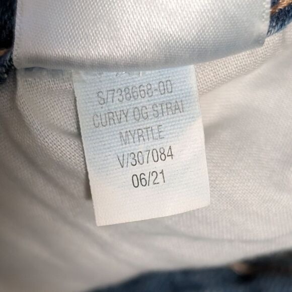 NWT Old Navy O.G. Straight high-rise jeans women's 4 curvy button-fly Myrtle - Picture 9 of 11